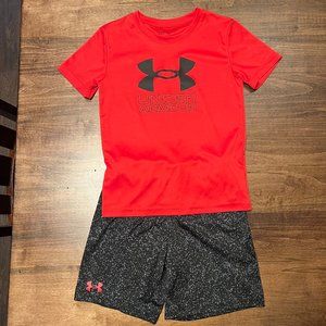 Boys Under Armour T-Shirt & Short Set~Size 7